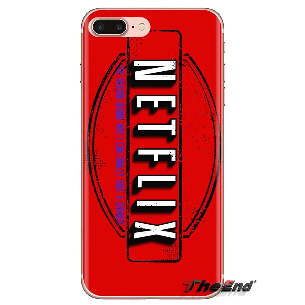 Прозрачный мягкий чехол для часов Netflix movies TV показывает логотип Samsung Galaxy A3 A5 A7 A9 A8