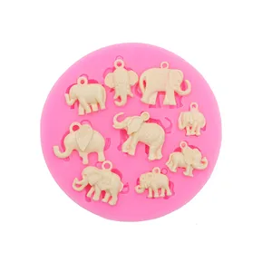 Силиконовая форма в виде слона, увлажняющая форма для выпечки торта, конфет, глины, животных