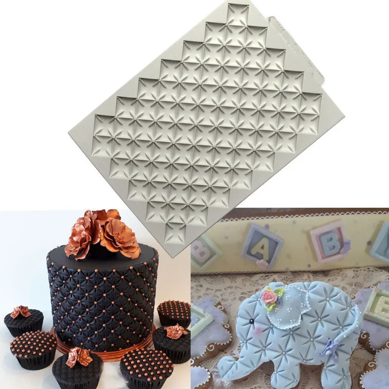 Вязание силиконовый Fondant (сахарная) устройство для тиснения пресс форм из сахара