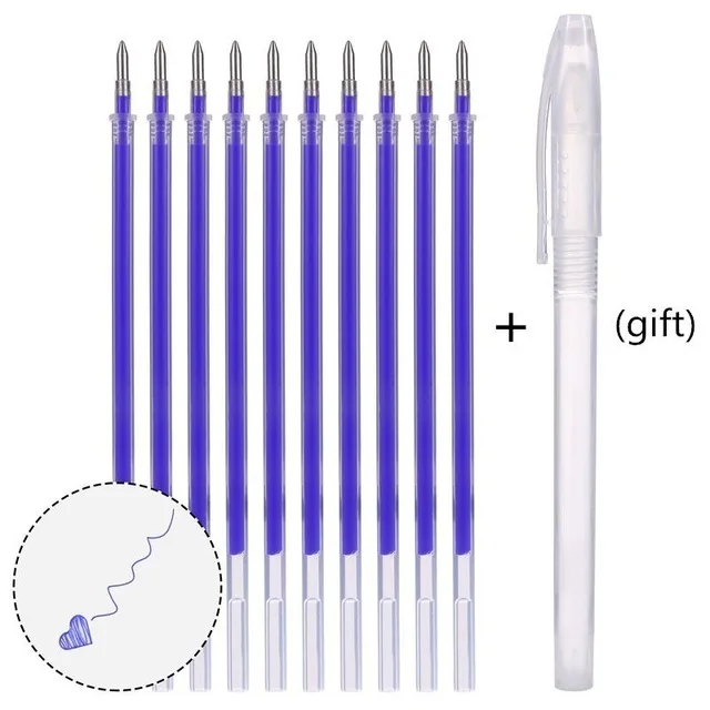 10PCS Hethrone 10 шт./партия, 0,5 мм, пилотные ручки для школы, офиса, пишущий стержень со стираемыми чернилами, гелевые ручки, канцелярские принадлежности, креативный инструмент для чернил - Цвет: 10PCS
