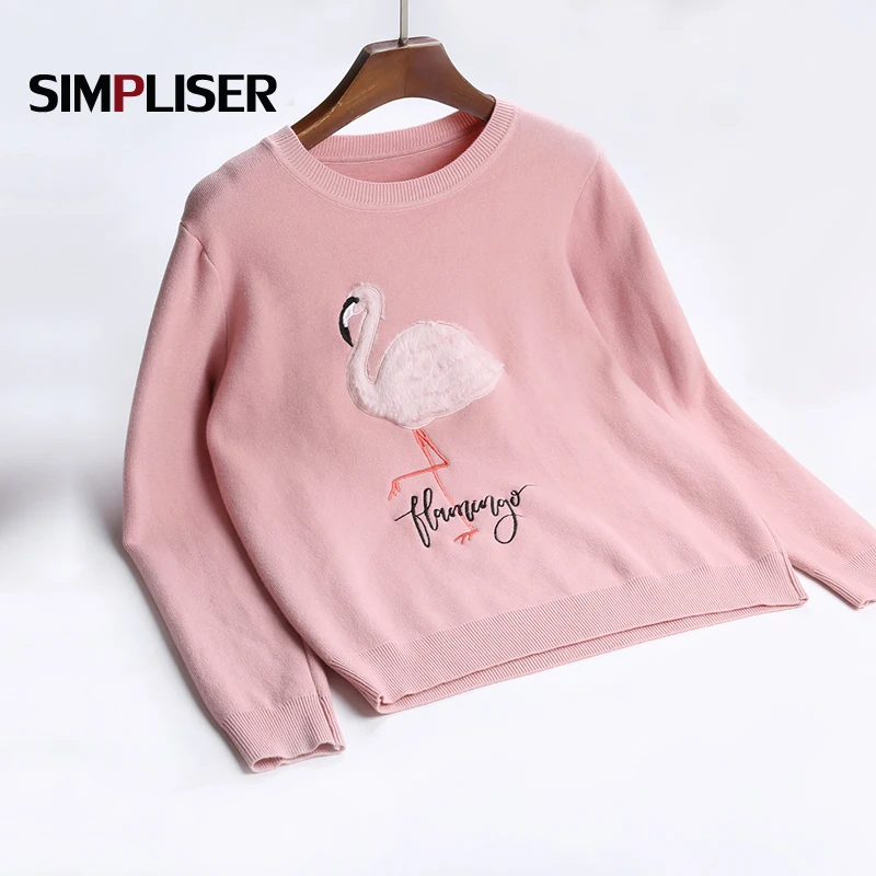 Loose Sweaters Women 2019 Pullovers O-neck Long Sleeve Knitted Shirts White Pink Green Khaki Knitting Femme Pull Tops | Женская одежда