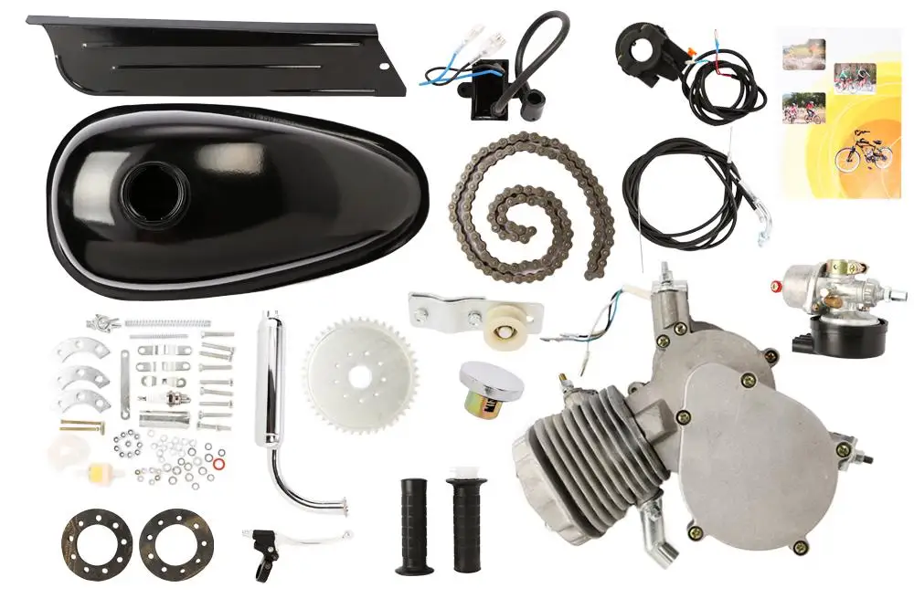 Брендовый Новый 80cc двухтактный велосипедный моторизованный комплект двигателя