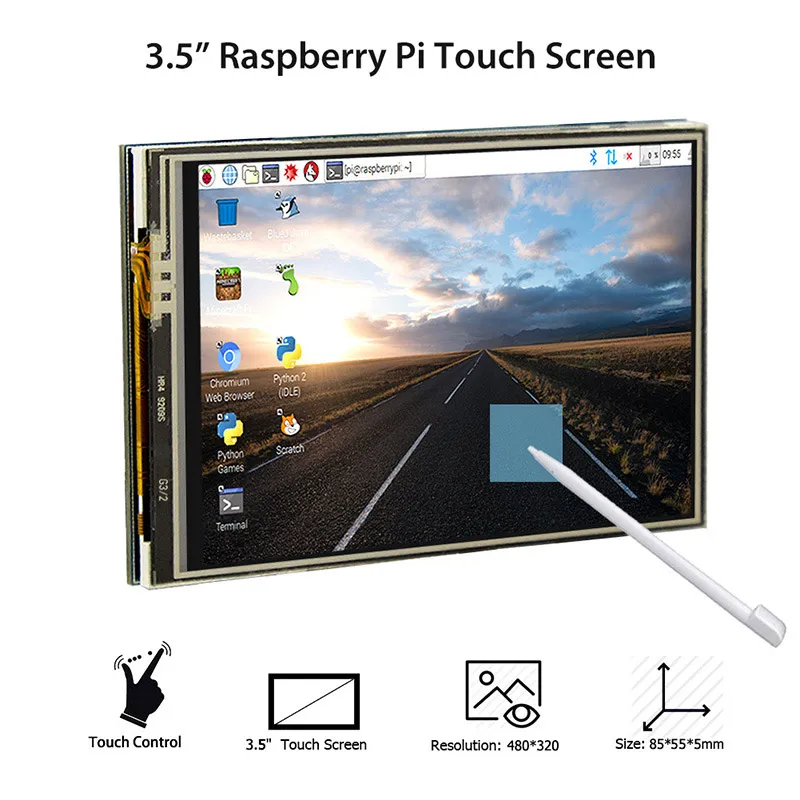 Для Raspberry Pi 3 Model B 3,5 дюймов сенсорный экран дисплей монитор 480x320 ЖК-комплект
