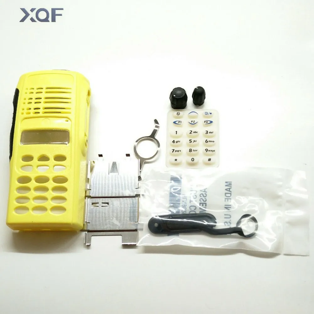 New Yellow Housing Case Front Cover Shell Knob Cap Digital Keys For Motorola GP338 GP380 Two Way Radio