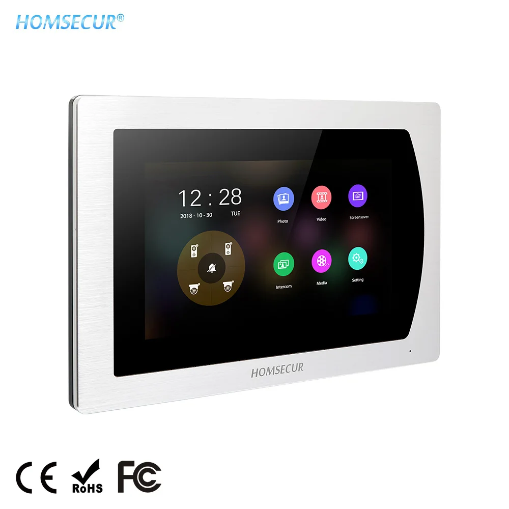 

HOMSECUR BM717HD-S 7” TFT LCD Touch Screen Video Door Monitor (EN/RU/FR/DE/PL/UA Menu Languages Adjustable) for HDK Series