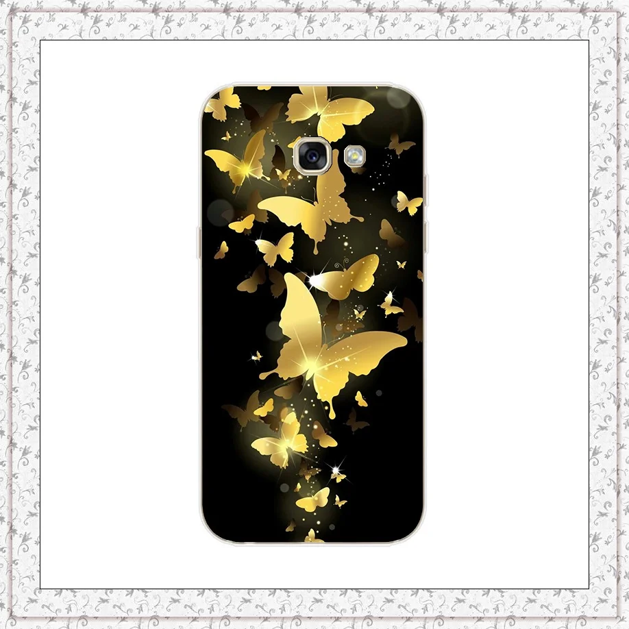 butterfly Для samsung Galaxy A5 Мягкий силиконовый чехол с принтом милые Чехлы для samsung A 5 A520F 5," Fundas Coque противоударный чехол - Цвет: butterfly