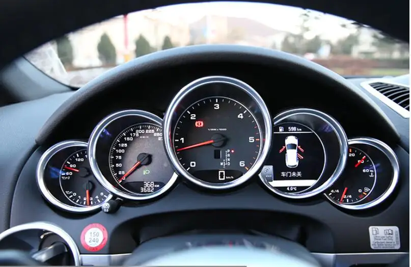 ABS Внутренняя крышка приборной панели с кольцом обшивки 5 шт. для Porsche Panamera (970) 2010