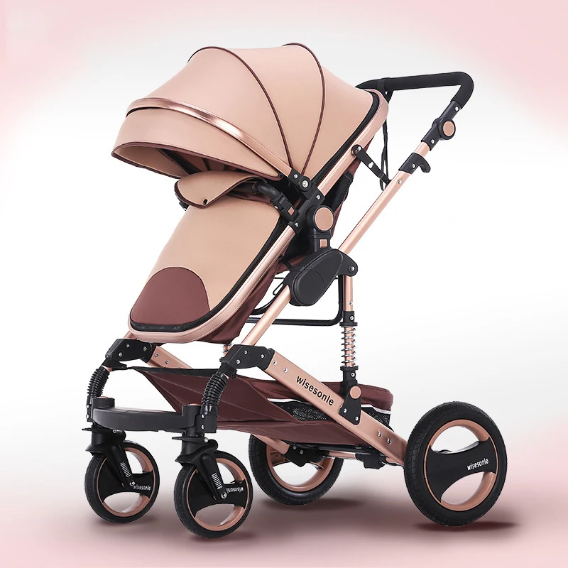 Многофункциональная детская коляска 2 в 1 для новорожденных с высоким пейзажем |