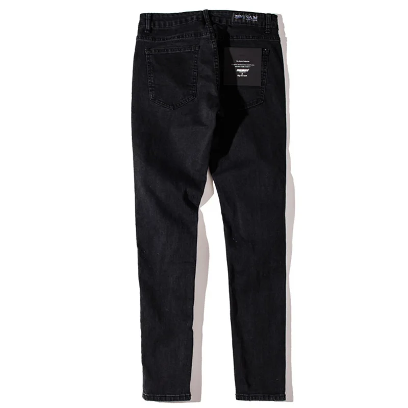 Aelfric Eden рваные колена Повседневное зауженные мужские брюки джинсы 2018 Slim Fit