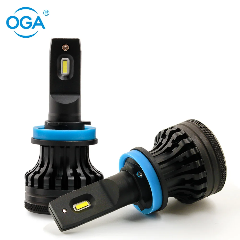 

OGA 2PCS H8 H11 LED Car Headlight Bulb 12V 24V For LED Headlamp 6500K Pure White Auto Led Lamp High Power 60W with Cooling Fan