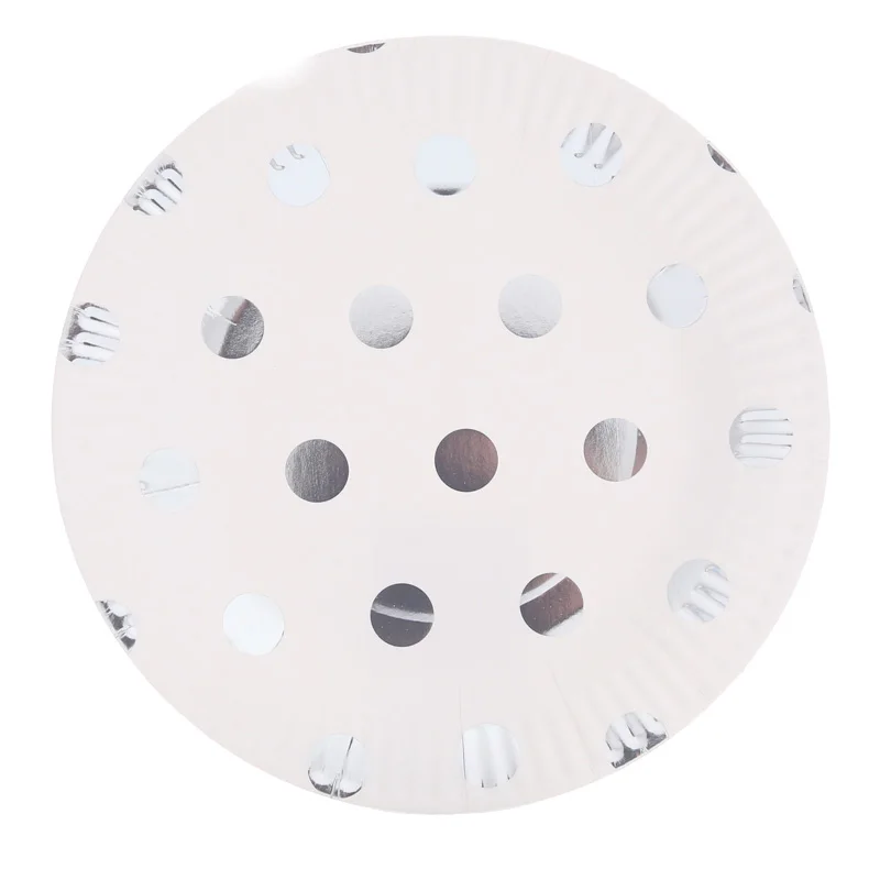 H plates 10pcs 6 шт. Золотые/серебряные жесткие бумажные Мини Вечерние коробки для попкорна, сумки для конфет, конфет, сувениров на свадьбу, день рождения, вечерние столовые приборы - Цвет: H plates 10pcs