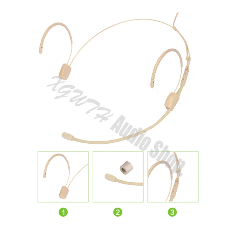 Микрофон со всенаправленной головкой для наушников Shure Sennheiser Audio Technica MiPro