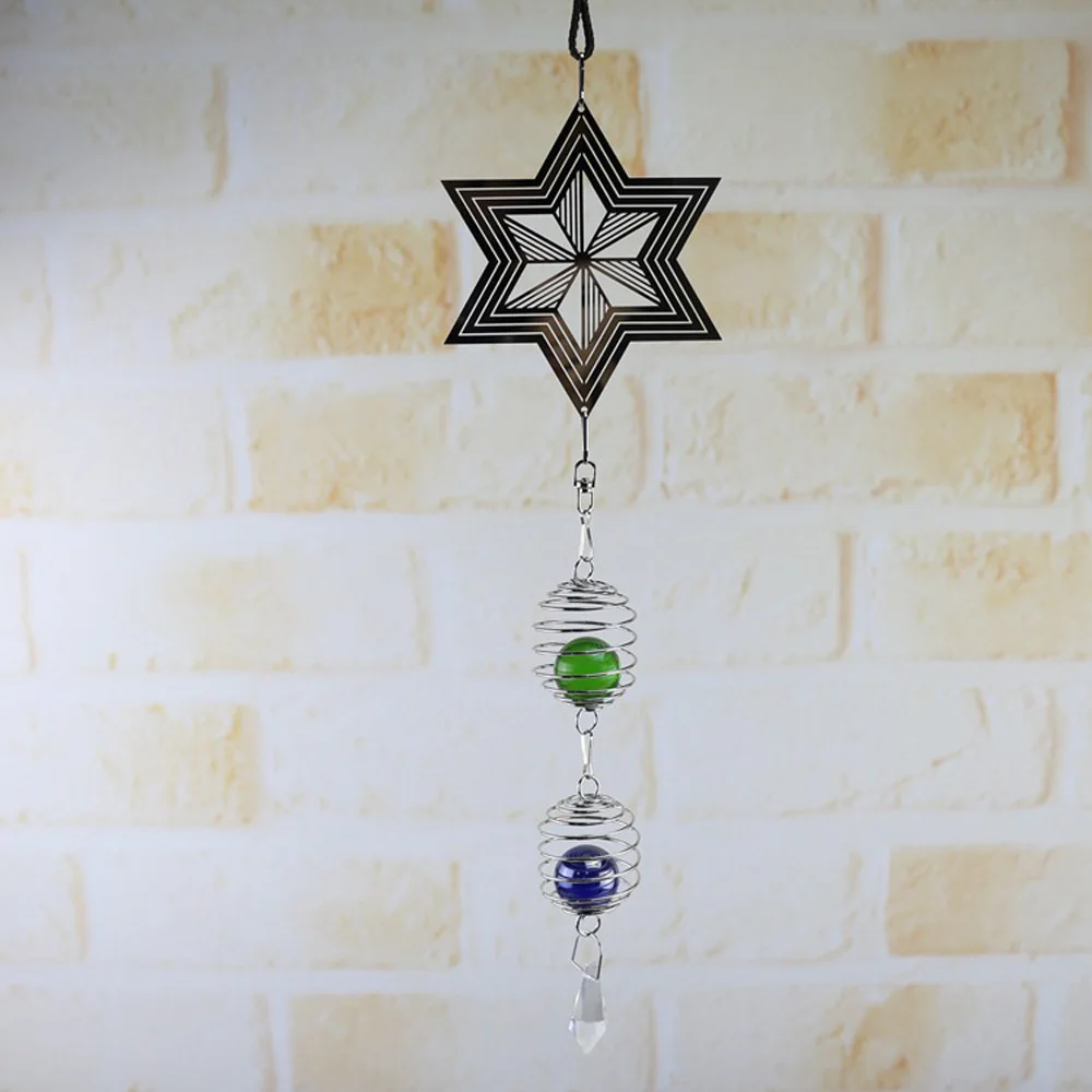 Ветряные куранты Спиннер спиральные вращающиеся Windchime ремесла церковь двора