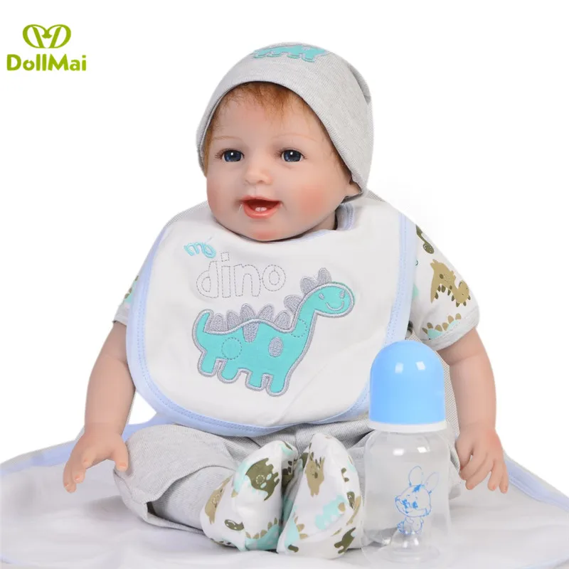 

DollMai 55 cm Real Looking Lifelike Baby Dolls Newborn Silicone Reborn Baby Boy Dolls for Sale boneca bebes reborn menino 55 cm