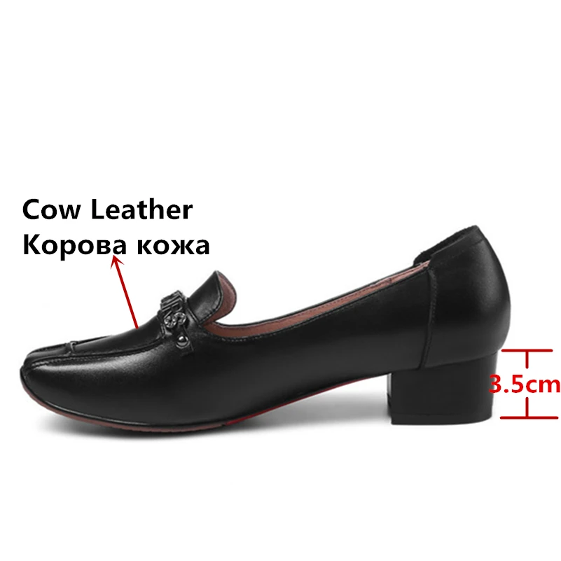 Женские туфли-лодочки FEDONAS из 100% натуральной коровьей кожи на высоком каблуке с