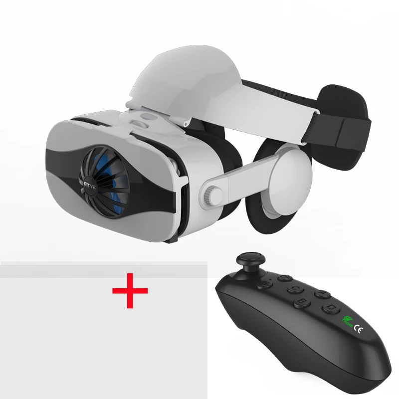 VR with Controller A Fiit 5F шлем 3D VR очки Виртуальная реальность гарнитура для смартфонов очки Google Cardboard шлем смартфон Android ios - Цвет: VR with Controller A