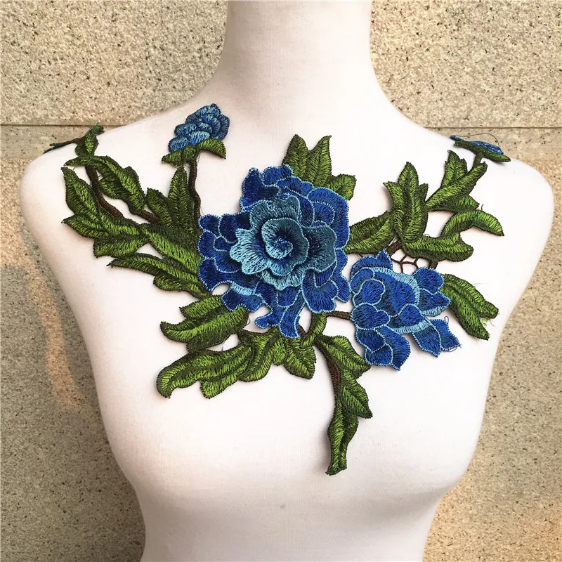 1 шт. Вышитый цветочный воротник розы|collar sewing|applique collarpatches embroidered flowers |