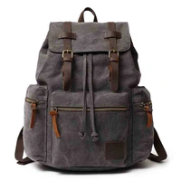 vintage womenmen backpack leathercanvas muchilas school backpacks for teenage girls casual large capacity shoulder travel bags