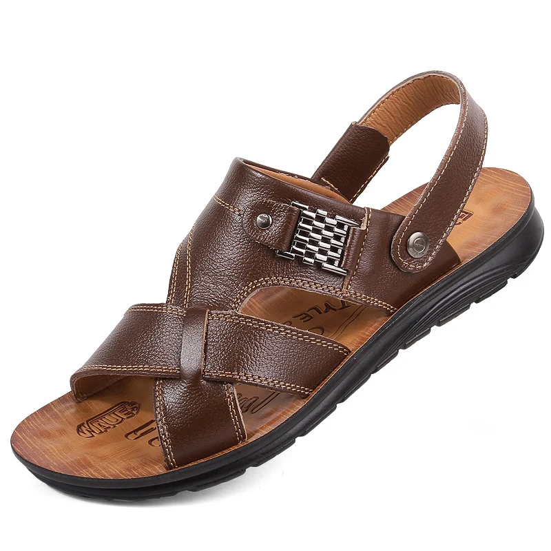 Мужские сандалии без шнуровки пляжная обувь Повседневные Удобные лето