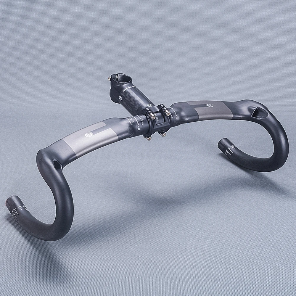 Tomtou сверхлегкий углеродного Волокно Велоспорт дорожный велосипед бар набор Руль