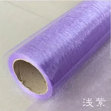 light purple 1 шт., 30 м* 50 см, прозрачный тюль из органзы с кристаллами, рулон ткани, тюль для украшения детского душа, свадебные украшения, девичник, вечерние, Q - Цвет: light purple