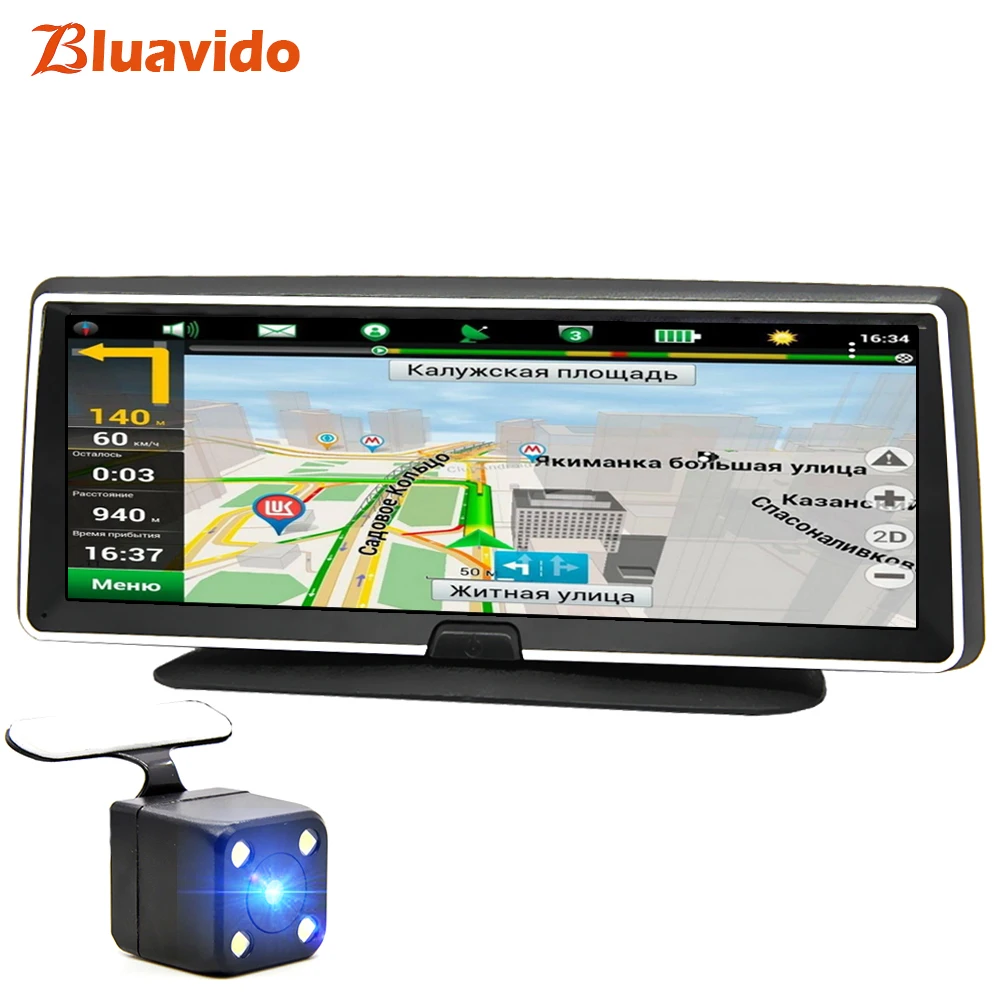 Bluavido 4G android dvr 8 дюймов экран автомобильная видеокамера gps навигация Full HD 1080P видеорегистратор регистратор рекордер удаленный монитор