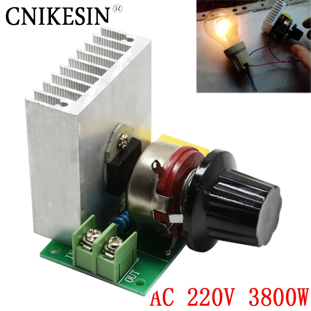 CNIKESN AC 220 В 3800 Вт импортный scr Тиристор мощность электронный регулятор света