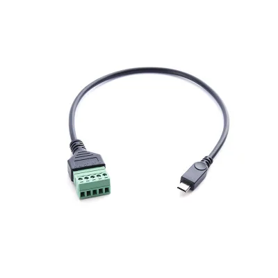 Микро USB 5 Pin 2 0 Мужской до винт с щит цельный кабельный наконечник в комплект