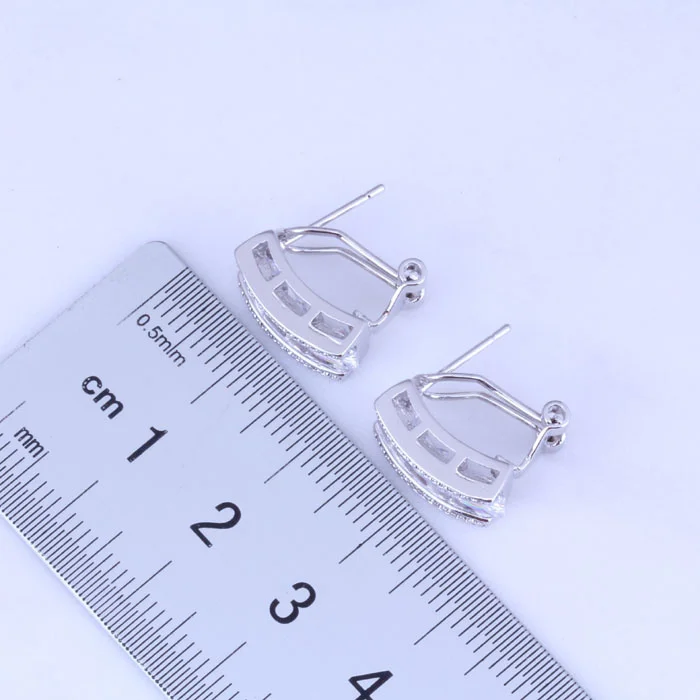 Женский Классический ювелирный комплект из серебра с белым фианитом H0269 |