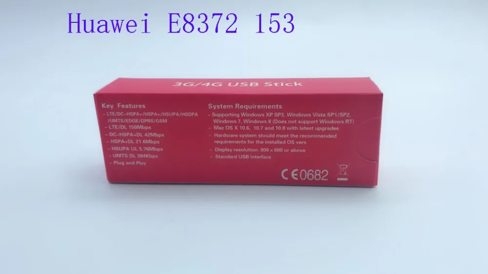 1000 шт. разблокированный 150 Мбит/с huawei E8372 E8372h-153 4G LTE Wifi модем dongle(плюс пара антенн), DHL