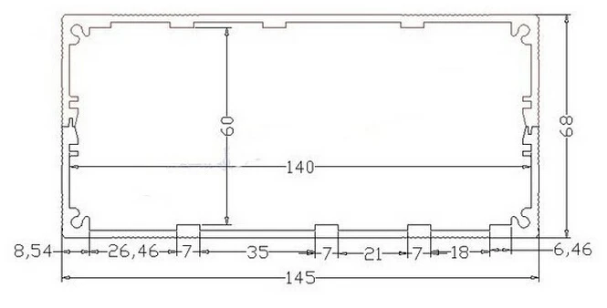 10 шт. алюминиевые распределительные коробки с порошковым покрытием 68*145*200 мм |