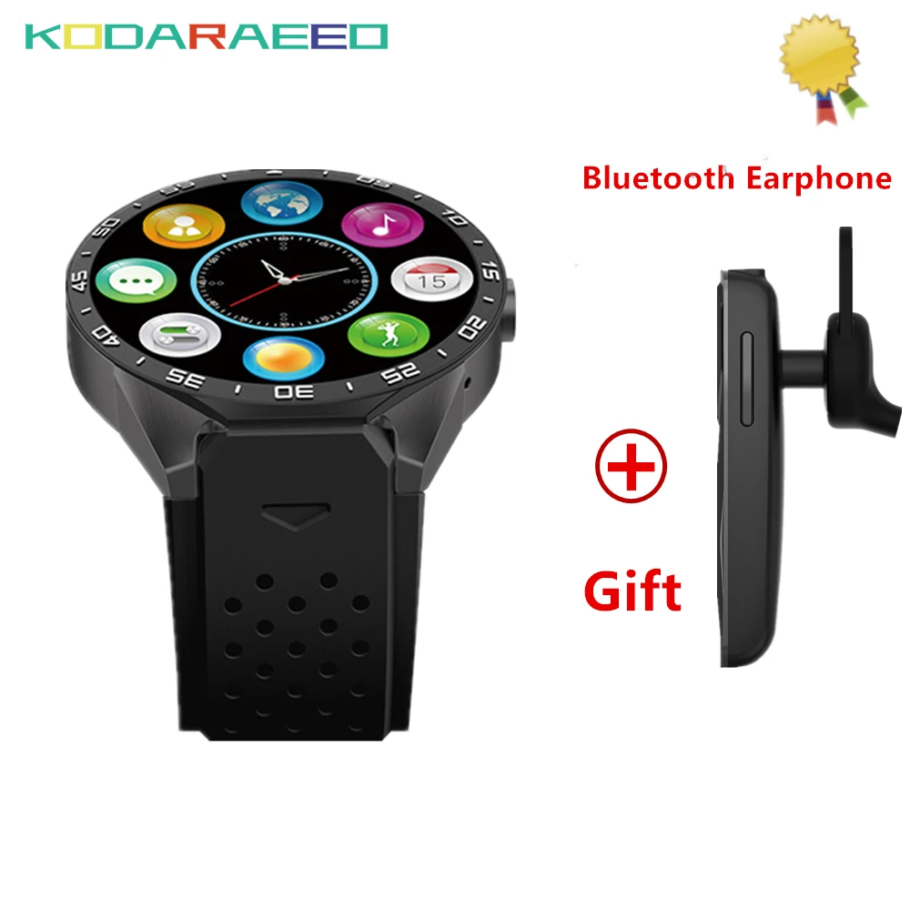 Kodaraeeo KW88 Android 5 1 Смарт часы 39 &quot400*400 SmartWatch телефон gps 3g Wi Fi sim карты 5.0MP Камера