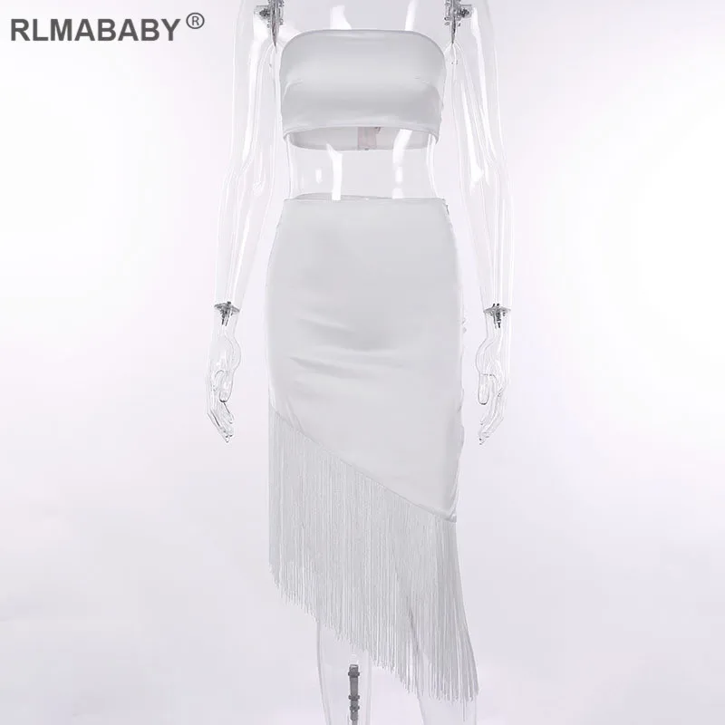Летние rlmababy лоскутный короткий топ и длинные юбки Для женщин набор с открытой