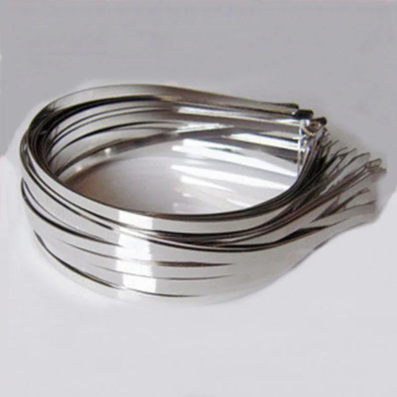 Металлическая лента для волос ширина от 4 5 мм до цвет белый сталь основа