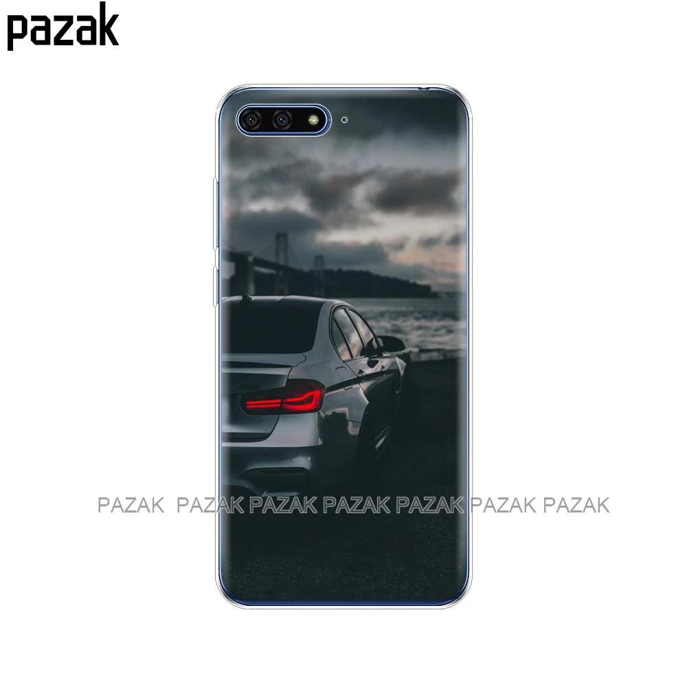 61496 Силиконовый чехол для huawei Honor 7A PRO 7C Y5 Y6 Y7 Y9 Prime, чехол-бампер с принтом, защитный чехол, крутой дизайн спортивного автомобиля - Цвет: 61496