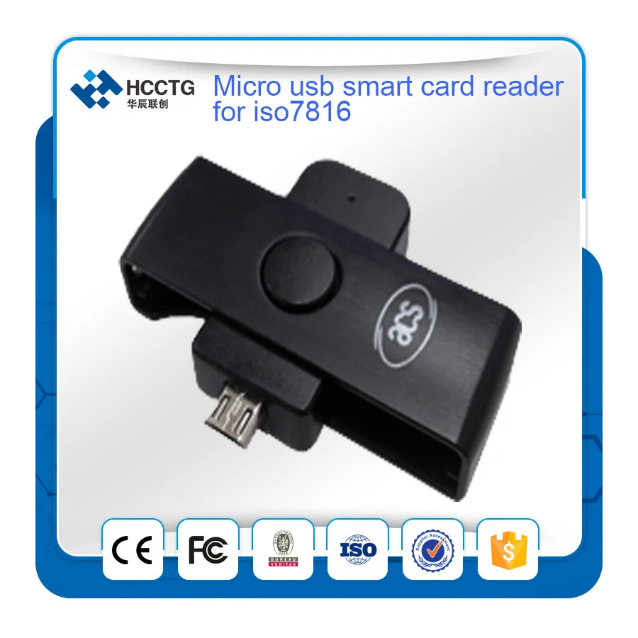 Черный Acs смарт-Картридер для чиповых карт мини-ACR38U-ND с интерфейсом Micro USB |