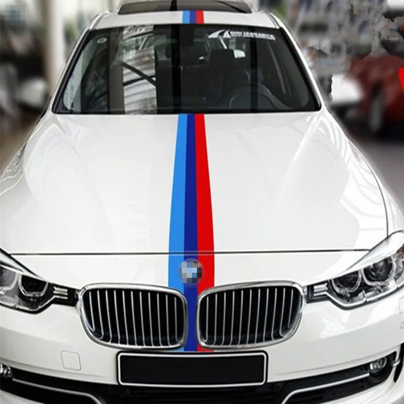 Автомобильный Стайлинг авто гонки полосы Спорт триколор кузова автомобиля ПВХ