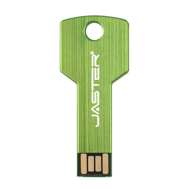 C JASTER Cle USB 2,0 Stick логотип флэш накопитель металлический, в форме ключа флешки 4 ГБ 16 32 64 USB флеш-диск - Цвет: C