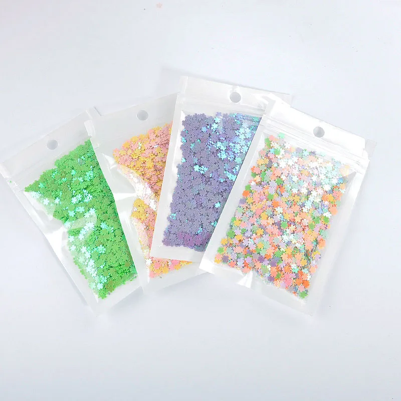 10g розовый Сакура Блеск Конфетти из блесток DIY Craft вещи 5 мм голубые Cherry Blossom УФ-украшение из эпоксидной смолы Jewelry заполнения пайетками