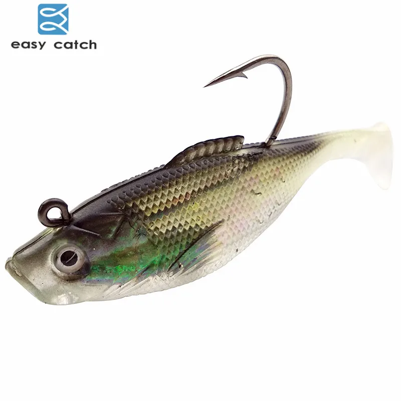 Easy Catch 6 шт. см реалистичные 3D глаза лазерные мягкие свинцовые рыболовные приманки