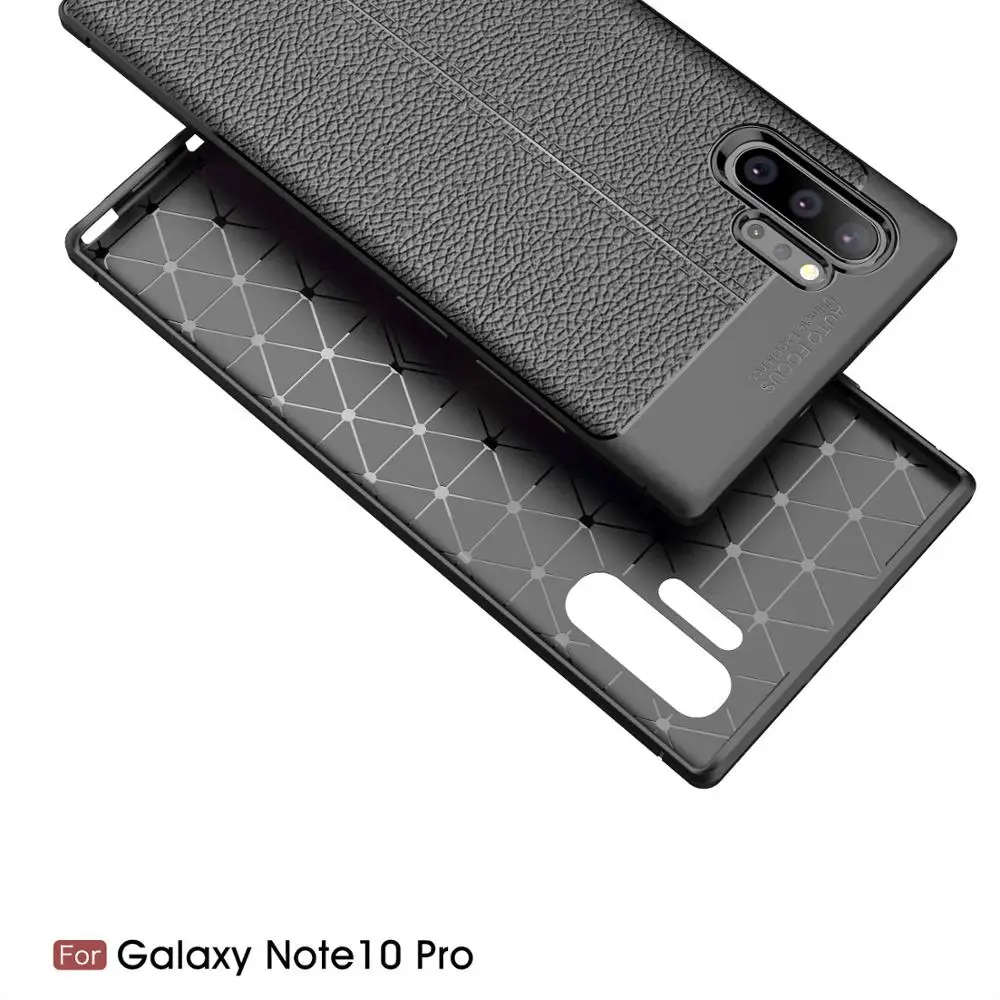 For Samsung Galaxy Note 10 Pro Case Fundas Shockproof Luxury Leather Soft TPU for Cover |
