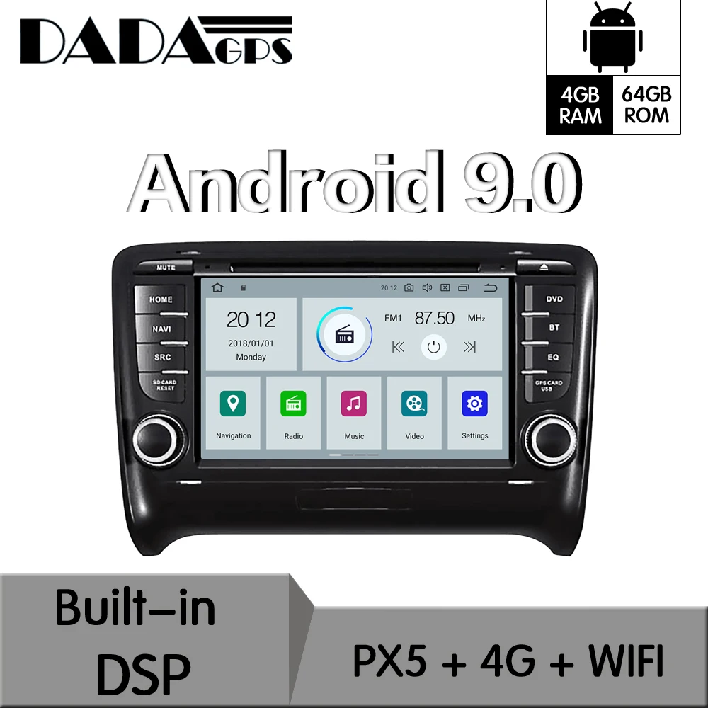 Android 9 0 4 + 64 Гб px5 встроенный DSP Автомобильный мультимедийный DVD плеер GPS радио для