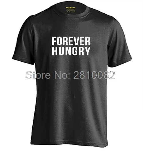 Forever hungry мужские и женские Рубашка с короткими рукавами Модная хлопковая