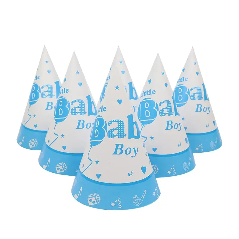 Hats X 6pcs 1 комплект, вечерние бумажные салфетки под чашки для маленьких мальчиков, на 1 день рождения, на 1 день рождения, настольные салфетки для детей, подарки на день рождения - Цвет: Hats X 6pcs