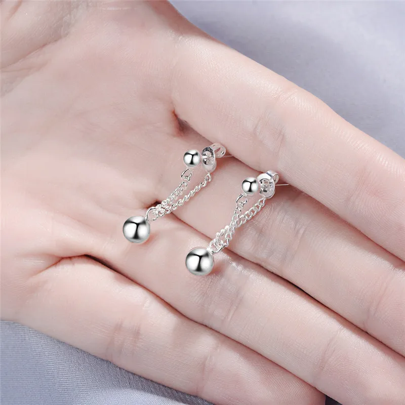 Женские сережки с серебряным покрытием высшего качества ювелирные изделия