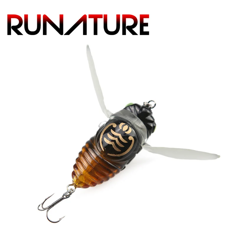 Runature Cicada жесткая приманка для рыбалки 40 мм/6 г верхняя Водонепроницаемая приманки