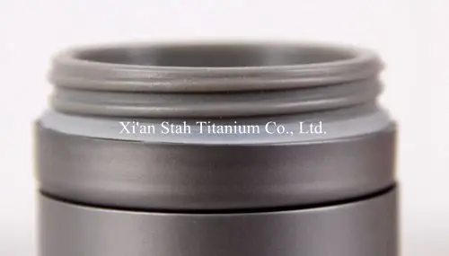 Чистый титан термальная инкрустация с двойными стенками цилиндрическая бутылка