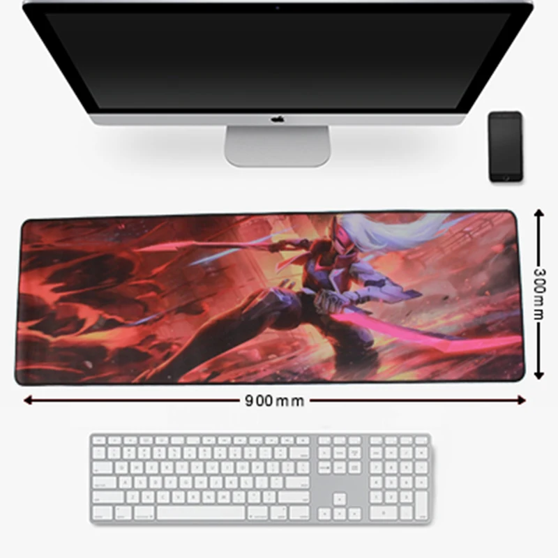 Игровой коврик для мыши большого размера 900x300 мм с замком для ноутбука, компьютера, геймера, клавиатуры, механический коврик для мыши, нескользящий коврик для ПК, коврики для мыши