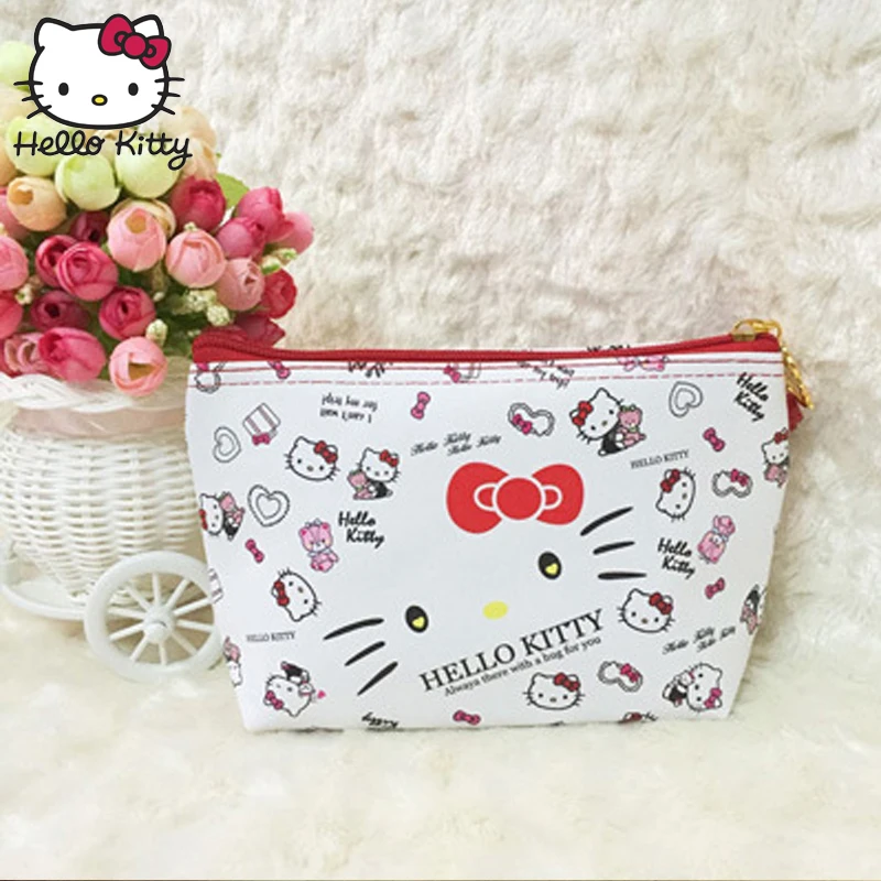 Милый мультяшный кошелек Hello Kitty hellokitty женские кожаные кошельки клатч для девочек