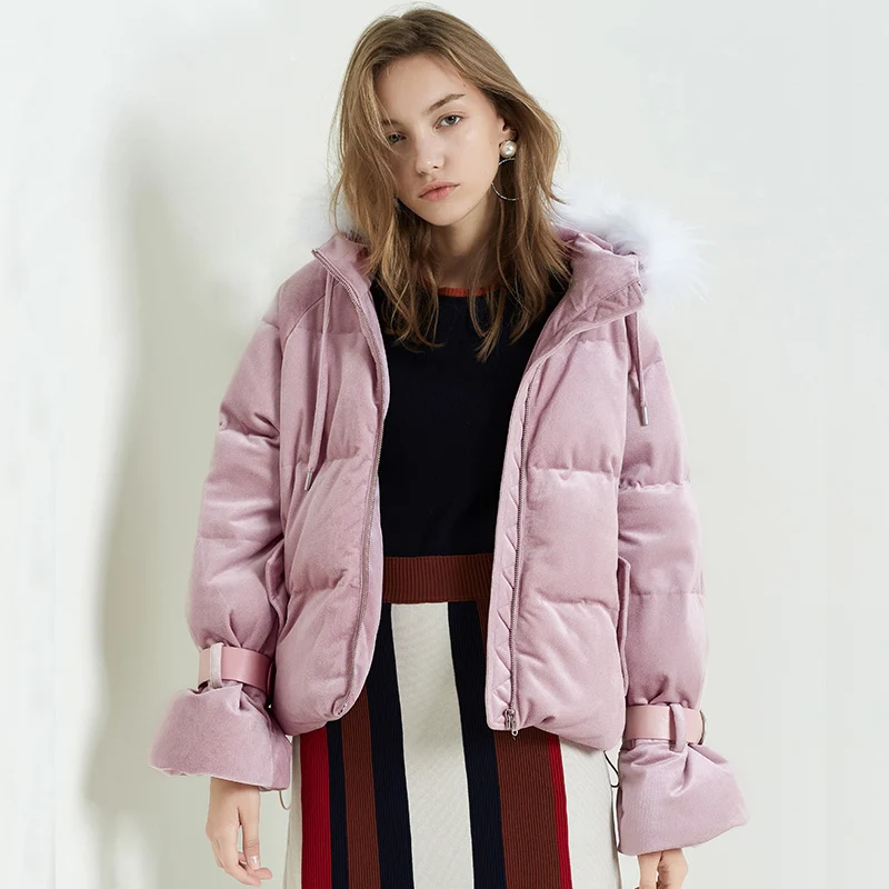 Зимнее пальто для женщин с капюшоном 2018 модная теплая хлопковая парка воротником